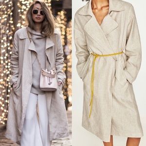 Zara Linen Trench Jacket